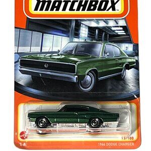 Matchbox 1966 Dodge Charger Green Classic Muscle Car 1:64